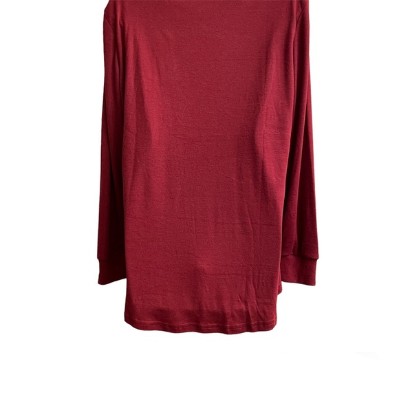 NWT Ranphee Women’s Long Sleeve Burgundy Tunic Tops Cowl Neck Sweater Maternity - Picture 2 of 14
